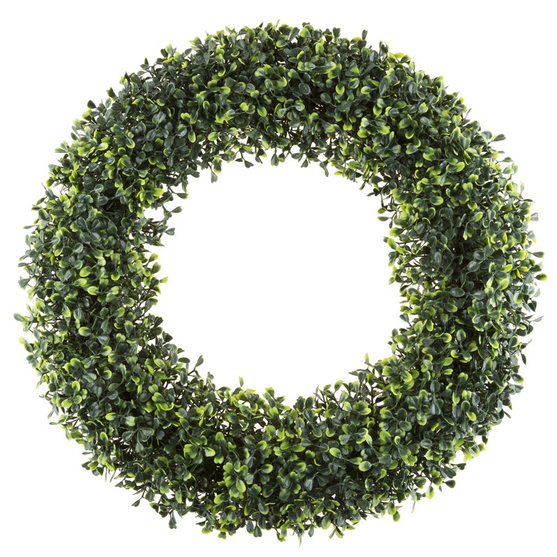 Round Artificial 19.5" Boxwood Wreath & Reviews Joss & Main